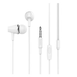   HOCO M34 fülhallgató SZTEREO (3.5mm jack, mikrofon, felvevő gomb) FEHÉR