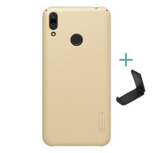 NILLKIN SUPER FROSTED műanyag telefonvédő (gumírozott, érdes felület + asztali tartó) ARANY Huawei Y7 2019 (Y7 Prime 2019)