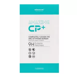   NILLKIN CP+ képernyővédő üveg (2.5D kerekített szél, íves, full glue, karcálló, UV szűrés, 0.33mm, 9H) FEKETE Huawei Y6 2019 (Y6 Prime 2019)