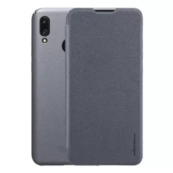   NILLKIN SPARKLE műanyag telefonvédő (mikroszálas bőr hatású FLIP, oldalra nyíló) FEKETE Huawei Y7 2019 (Y7 Prime 2019)