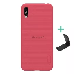   NILLKIN SUPER FROSTED műanyag telefonvédő (gumírozott, érdes felület + asztali tartó) PIROS Huawei Y6 2019 (Y6 Prime 2019)