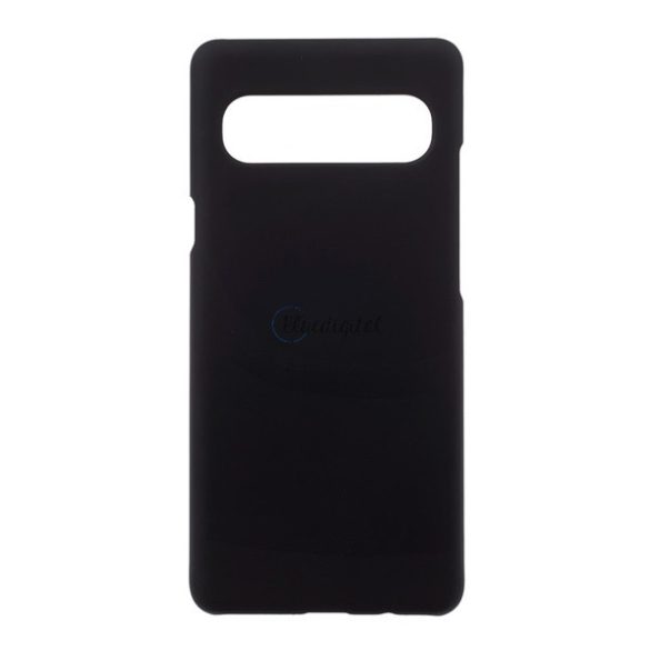 Műanyag telefonvédő (gumírozott) FEKETE Samsung Galaxy S10 5G (SM-G977U)