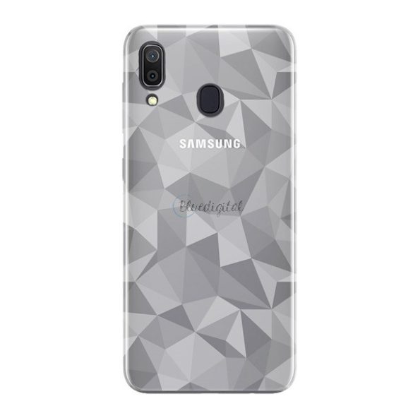 Szilikon telefonvédő (3D, gyémánt minta) ÁTLÁTSZÓ Samsung Galaxy A30 (SM-A305F), Samsung Galaxy A20 (SM-A205F)