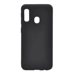   Szilikon telefonvédő (matt) FEKETE Samsung Galaxy A20e (SM-A202F)