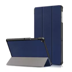   Tok álló, bőr hatású (aktív FLIP, oldalra nyíló, TRIFOLD, asztali tartó) SÖTÉTKÉK Samsung Galaxy Tab S5e 10.5 WIFI (SM-T720), Samsung Galaxy Tab S5e 10.5 LTE (SM-T725)