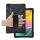 Defender műanyag telefonvédő (közepesen ütésálló, kitámasztó, 360°-ban forgatható + kézpánt) FEKETE Samsung Galaxy Tab A 10.1 LTE (2019) SM-T515, Samsung Galaxy Tab A 10.1 WIFI (2019) SM