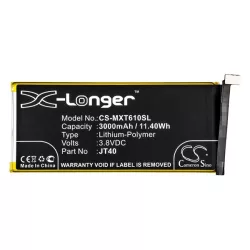   CAMERON SINO Li-Polymer akku (3.8V/3000mAh, Motorola JT40 kompatibilis) FEKETE Motorola Moto G6 Plus (XT1926)