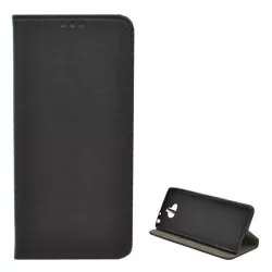   Tok álló, bőr hatású (FLIP, oldalra nyíló, asztali tartó funkció) FEKETE Sony Xperia 10 plus (L4213)