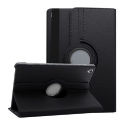   Tok álló, bőr hatású (FLIP, asztali tartó, 360°) FEKETE Huawei MediaPad M6 10.8 LTE, Huawei MediaPad M6 10.8 WIFI