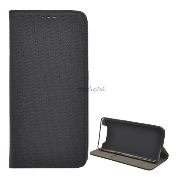 Tok álló, bőr hatású (FLIP, oldalra nyíló, asztali tartó funkció, rombusz minta) FEKETE Samsung Galaxy A80 (SM-A805F)