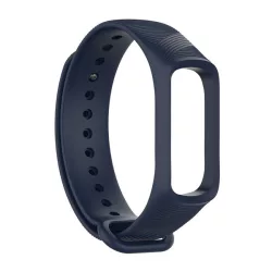   Pótszíj (egyedi méret, szilikon, csíkos) SÖTÉTKÉK Samsung Galaxy Fit E Sport (SM-R375)