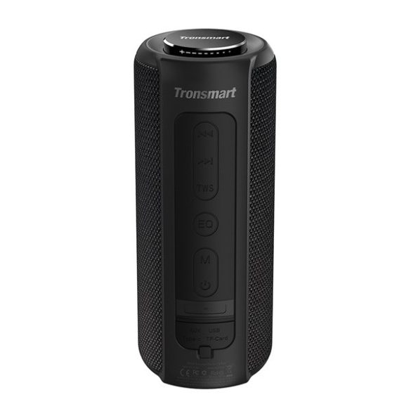 TRONSMART ELEMENT T6 PLUS bluetooth hordozható hangszóró (v5.0, microUSB csatlakozó, IPX6 vízálló, 40W) FEKETE