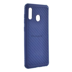 ROAR CARBON ARMOR szilikon telefonvédő (közepesen ütésálló, légpárnás sarok, karbon minta) KÉK Samsung Galaxy A30 (SM-A305F), Samsung Galaxy A20 (SM-A205F)