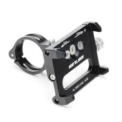   GUB kerékpáros telefontartó (360°-ban állítható, fém kormányra rögzítő, 4-6.7" méret) FEKETE