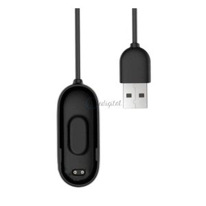 Töltőkábel USB (mágneses, 20cm) FEKETE Xiaomi MI Band 4