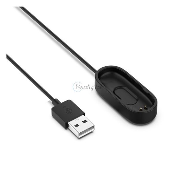Töltőkábel USB (mágneses, 100cm) FEKETE Xiaomi MI Band 4