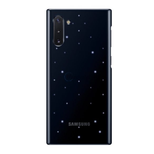 SAMSUNG műanyag telefonvédő (ultravékony, hívás és üzenetjelző funkció, LED világítás) FEKETE Samsung Galaxy Note 10 (SM-N970F)