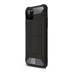   Defender műanyag telefonvédő (közepesen ütésálló, légpárnás sarok, szilikon belső, fémhatás) FEKETE Apple iPhone 11 Pro Max