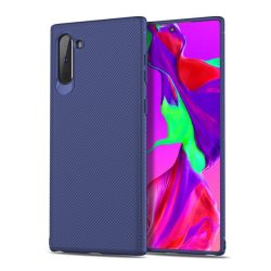   Szilikon telefonvédő (közepesen ütésálló, csíkos minta) SÖTÉTKÉK Samsung Galaxy Note 10 (SM-N970F)