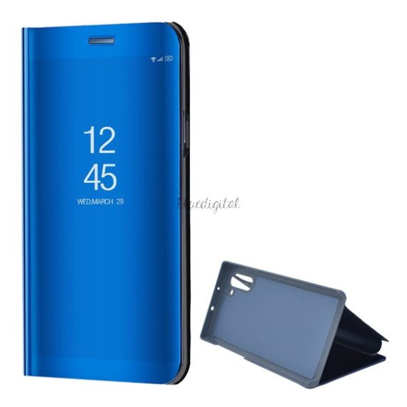 Tok álló (aktív FLIP, oldalra nyíló, asztali tartó funkció, tükrös felület, Mirror View Case) KÉK Samsung Galaxy Note 10 (SM-N970F)