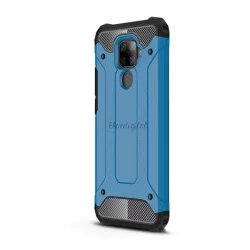   Defender műanyag telefonvédő (közepesen ütésálló, légpárnás sarok, szilikon belső, fémhatás) VILÁGOSKÉK Huawei Mate 30 Lite (Nova 5i Pro)
