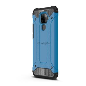 Defender műanyag telefonvédő (közepesen ütésálló, légpárnás sarok, szilikon belső, fémhatás) VILÁGOSKÉK Huawei Mate 30 Lite (Nova 5i Pro)