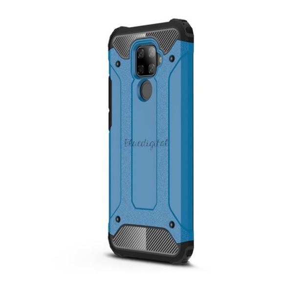 Defender műanyag telefonvédő (közepesen ütésálló, légpárnás sarok, szilikon belső, fémhatás) VILÁGOSKÉK Huawei Mate 30 Lite (Nova 5i Pro)