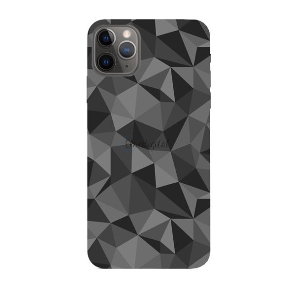 Szilikon telefonvédő (3D, gyémánt minta) FEKETE Apple iPhone 11 Pro Max