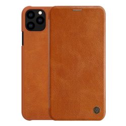   NILLKIN QIN tok álló, bőr hatású (FLIP, oldalra nyíló, bankkártya tartó) BARNA Apple iPhone 11 Pro