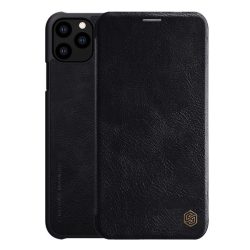   NILLKIN QIN tok álló, bőr hatású (FLIP, oldalra nyíló, bankkártya tartó) FEKETE Apple iPhone 11 Pro