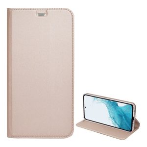 Tok álló, bőr hatású (FLIP, oldalra nyíló, asztali tartó funkció) ROZÉARANY 2 Samsung Galaxy Note 10 (SM-N970F)