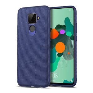 Szilikon telefonvédő (közepesen ütésálló, csíkos minta) SÖTÉTKÉK Huawei Mate 30 Lite (Nova 5i Pro)