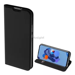   DUX DUCIS SKIN PRO tok álló, bőr hatású (FLIP, oldalra nyíló, bankkártya tartó, asztali tartó funkció) FEKETE Huawei Mate 30 Lite (Nova 5i Pro)
