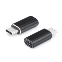 Adapter (lightning aljzat - Type-C) FEKETE