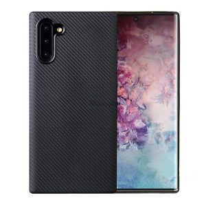 Szilikon telefonvédő (karbon minta) FEKETE Samsung Galaxy Note 10 (SM-N970F)