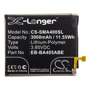 CAMERON SINO Li-Polymer akku (3.85V/3000mAh, Samsung EB-BA405ABE kompatibilis) FEKETE Samsung Galaxy A40 (SM-A405F)