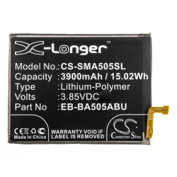   CAMERON SINO Li-Polymer akku (3.85V/3900mAh, Samsung EB-BA505ABN kompatibilis) FEKETE Samsung Galaxy A50 (SM-A505F)