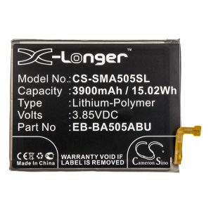 CAMERON SINO Li-Polymer akku (3.85V/3900mAh, Samsung EB-BA505ABN kompatibilis) FEKETE Samsung Galaxy A50 (SM-A505F)