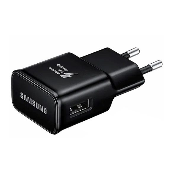 SAMSUNG hálózati töltő USB aljzat (15W, EP-TA200EBE, gyorstöltő) FEKETE