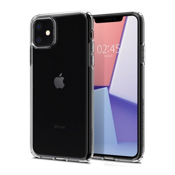 SPIGEN LIQUID CRYSTAL szilikon telefonvédő (közepesen ütésálló, légpárnás sarok) ÁTLÁTSZÓ Apple iPhone 11