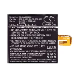   CAMERON SINO Li-Polymer akku (3.8V/2600mAh, CAT CUBA-BL-00-S50-000 kompatibilis) FEKETE CAT S50
