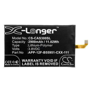 CAMERON SINO Li-Polymer akku (3.8V/2900mAh, CAT APP-12F-B55951-CXX-111 kompatibilis) FEKETE CAT S30