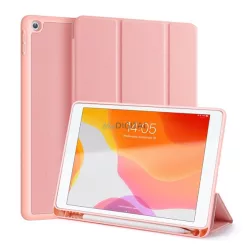   DUX DUCIS DOMO tok álló, bőr hatású (aktív FLIP, oldalra nyíló, TRIFOLD, asztali tartó, ceruza tartó) ROZÉARANY Apple IPAD 10.2 (2021), IPAD 10.2 (2020), IPAD 10.2 (2019) 