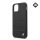 CG MOBILE BMW SIGNATURE IMPRINT logó műanyag telefonvédő (valódi bőr bevonat) FEKETE Apple iPhone 11 Pro