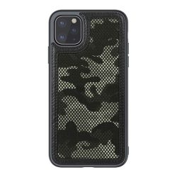   NILLKIN CAMO műanyag telefonvédő (bőr hatású, kamera védelem, terep minta) FEKETE Apple iPhone 11 Pro