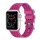 Pótszíj (környezetbarát szilikon, lyukacsos, légáteresztő, csíkos minta) RÓZSASZÍN Apple Watch Series 2 38mm, Apple Watch Series 4 40mm, Apple Watch Series 5 40mm, Apple Watch Series 1 38mm,