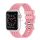 Pótszíj (egyedi méret, környezetbarát szilikon,lyukacsos,légáteresztő, csíkos minta) RÓZSASZÍN Apple Watch Series 2 42mm, Apple Watch Series 1 42mm, Apple Watch Series 3 42mm, Apple Watch S