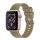 Pótszíj (egyedi méret, nagy, környezetbarát szilikon, lyukacsos, légáteresztő, csíkos) SÖTÉTZÖLD Apple Watch Series 2 42mm, Apple Watch Series 3 42mm, Apple Watch Series 4 44mm, Apple Watch Series 5 44mm, Apple Watch Series 1 42mm, Apple Watch Series