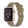 Pótszíj (egyedi méret, környezetbarát szilikon, lyukacsos, légáteresztő, csíkos minta) SÖTÉTZÖLD Apple Watch Series 2 42mm, Apple Watch Series 1 42mm, Apple Watch Series 3 42mm, Apple Watc