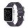 Pótszíj (egyedi méret, környezetbarát szilikon, lyukacsos, légáteresztő, csíkos minta) SZÜRKE Apple Watch Series 1 38mm, Apple Watch Series 2 38mm, Apple Watch Series 4 40mm, Apple Watch Ser